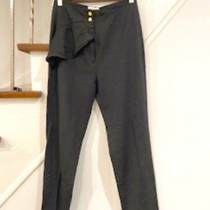 Clearout-Sandro one side peplum style black pants (3/4 length) size 36